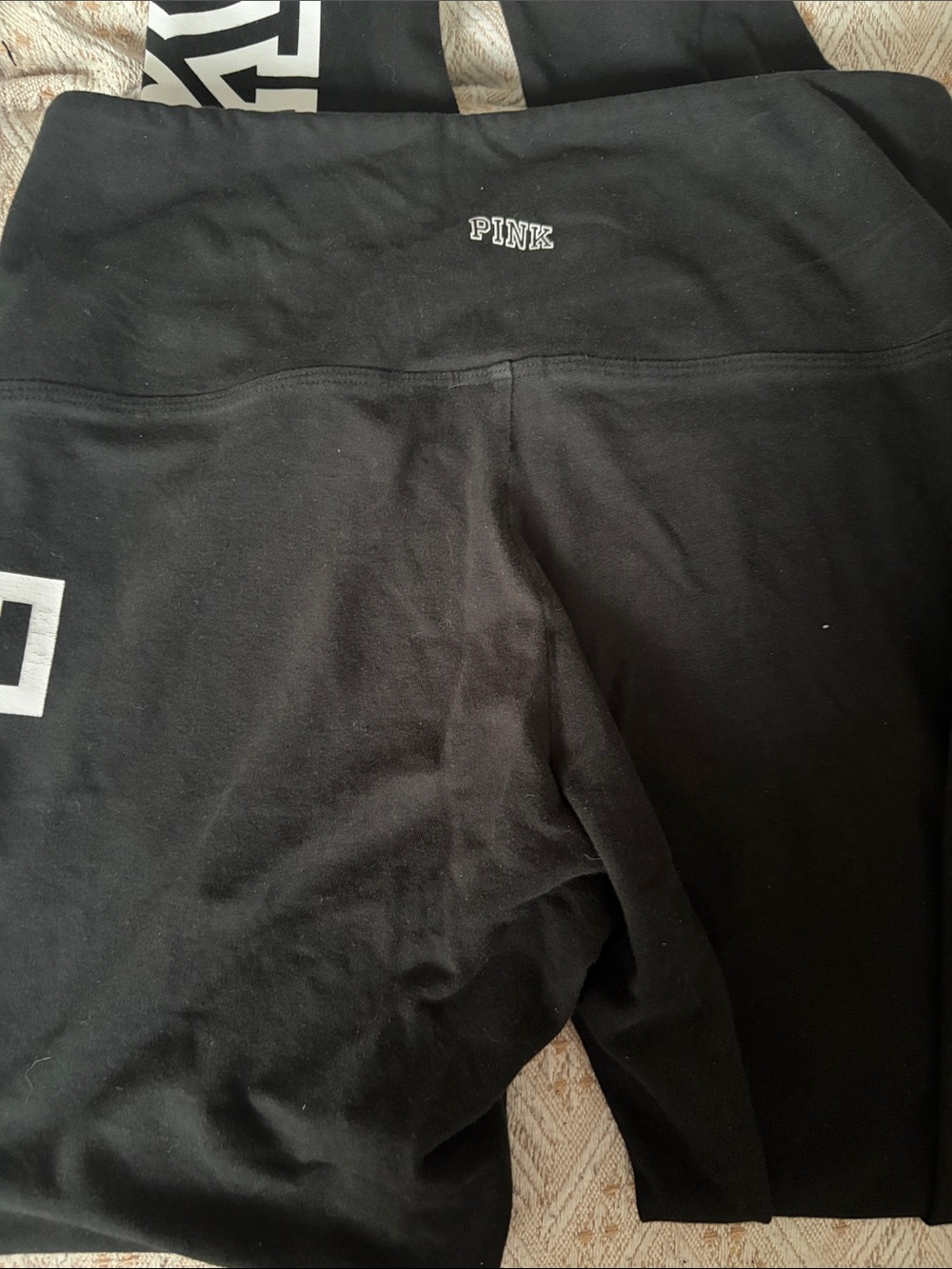 PINK Black Active Bike Shorts with Side Logo - Picture 5 of 5